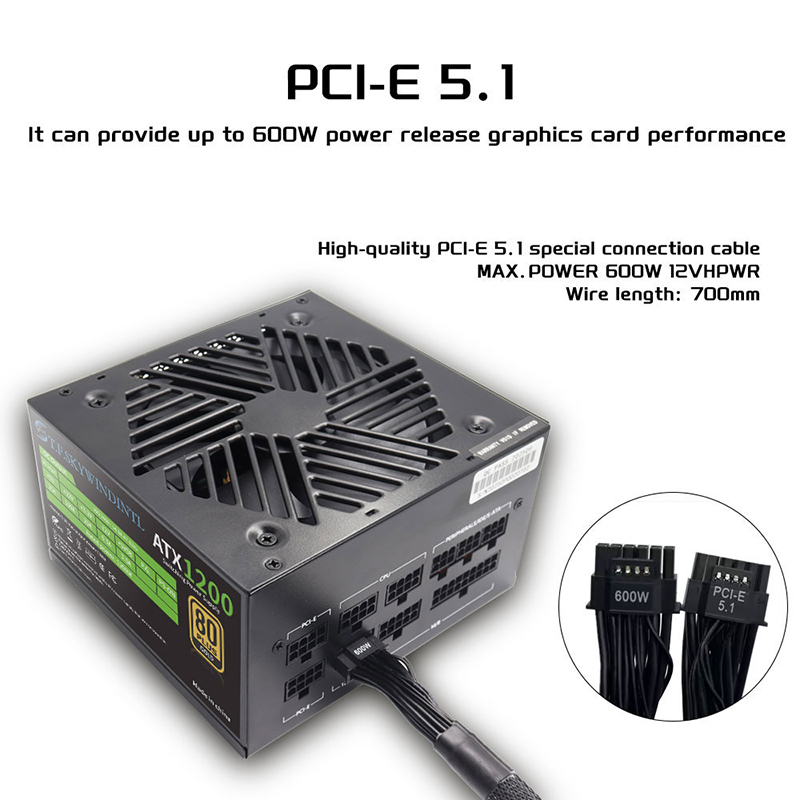 PCIE 5.0 1200W PC Power Supply - Pc Gaming Gta 6 ulasan dan harga