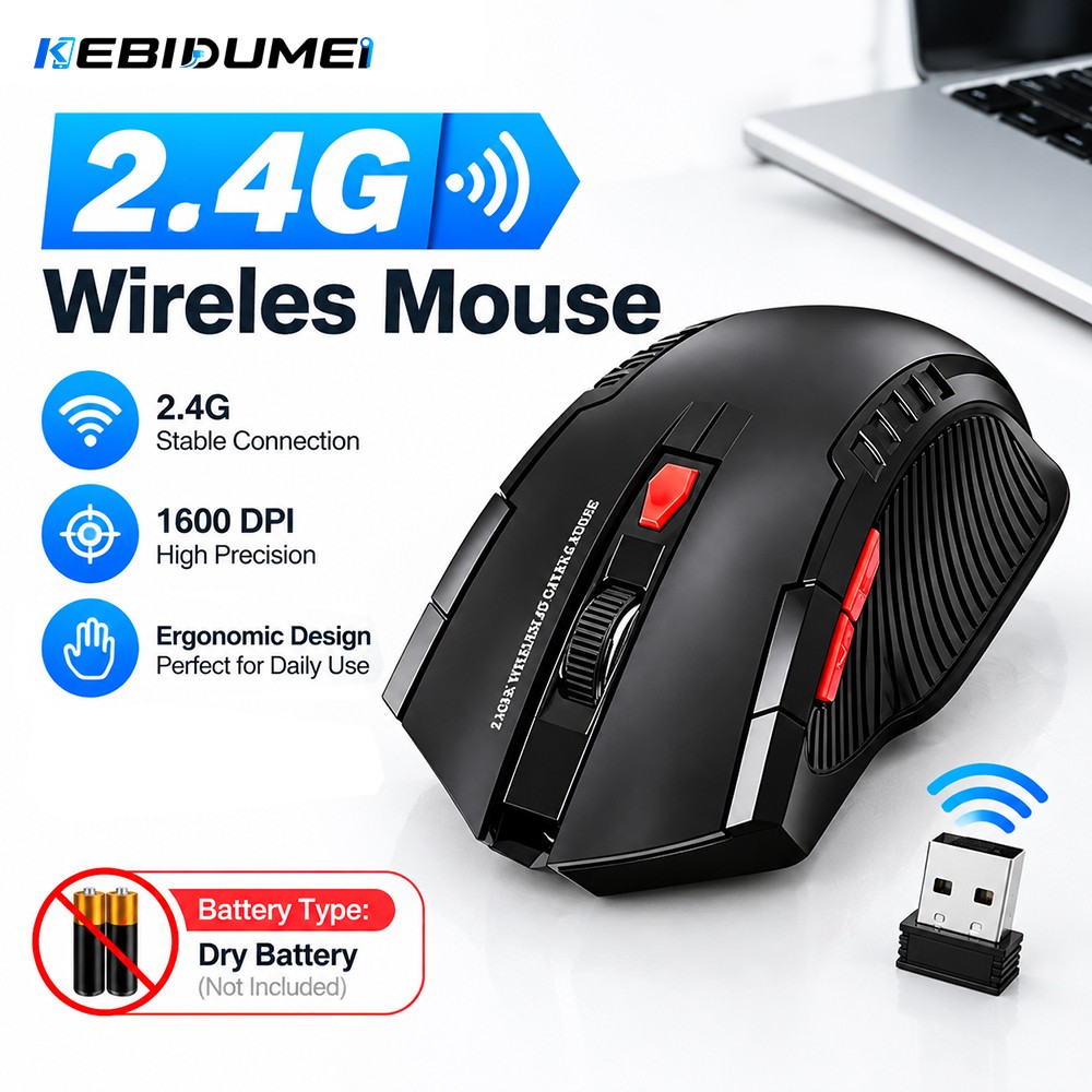 KEBIDUMEI 2.4G Wireless Mouse  - Pc Gaming Gta 6 ulasan dan harga