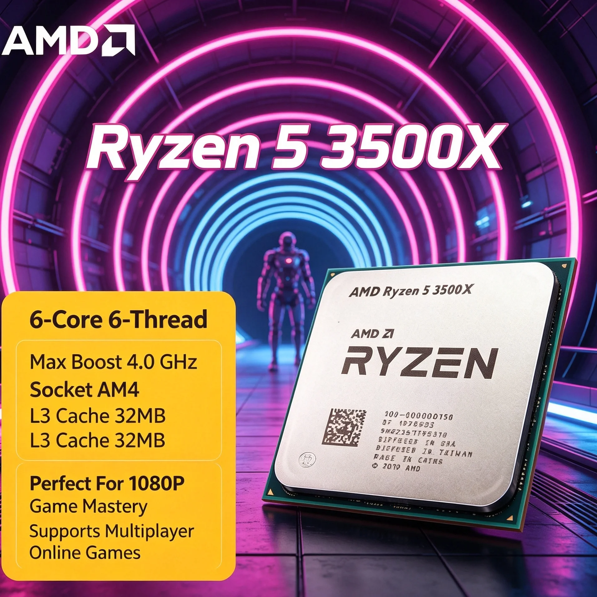 AMD Ryzen 5 3500X Desktop CPU  - Pc Gaming Gta 6 ulasan dan harga