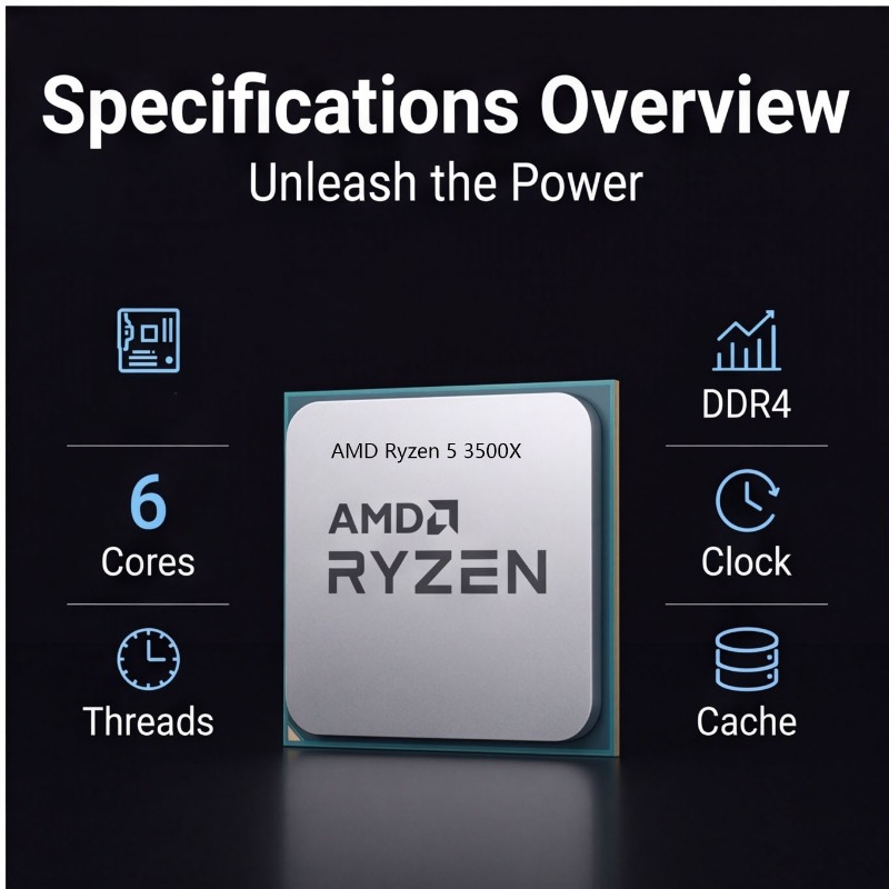 AMD Ryzen 5 3500X Desktop CPU  - Pc Gaming Gta 6 ulasan dan harga