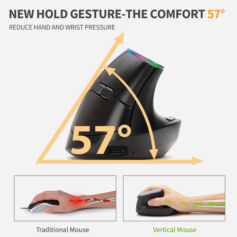 Delux  Ergonomic Vertical Mous - Pc Gaming Gta 6 ulasan dan harga