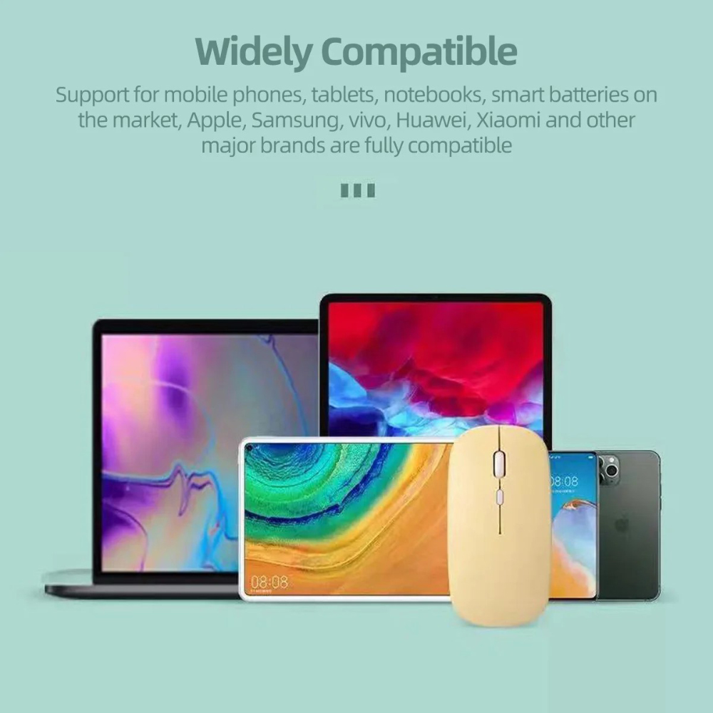Silent Bluetooth Mouse Portabl - Pc Gaming Xiaomi ulasan dan harga